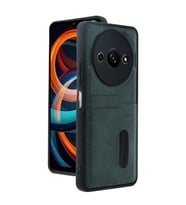 Xiaomi Redmi A3 4g Kılıf Sara Kartvizitli Deri Kılıf - Koyu Yeşil