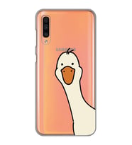 Samsung Galaxy A70 Uyumlu Sevimli Ördek Desenli Şeffaf Telefon Kılıfı