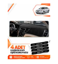 HYUNDAİ SONATA (2009-2015) Uyumlu Ön Torpido Koruma Kılıfı Halısı - Siyah