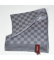 Kroren Krep Jakarlı Dama Desen Şal - 70 x 190 - 7379