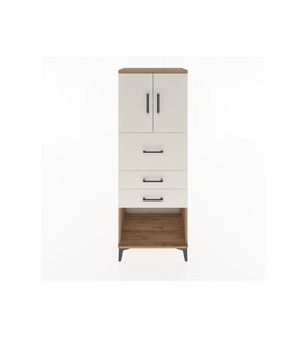 Hyperion Dolap 2 Raflı 3 Çekmeceli 2 Kapaklı 60x44x163 Çam-Aytaşı