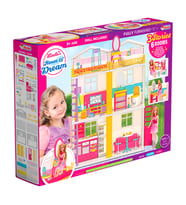 OYUNCAK EV VIP EĞİTİCİ OYUNCAK RÜYA EVİ BÜYÜK BOY 3 KATLI 6 ODALI FULL SET OYUN EVİ 85X60X21 CM