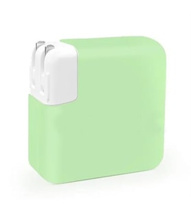 Coverzone Apple ile uyumlu G�� Adapt�r� Silikon K?l?f 85 W, 87 W - ve 96 W USB-C G�� Adapt�r� Silikon K?l?f Koruma Macbook ile uyumlu G�� Adapt�r� Renkli K?l?f (Ye?il, 87W)