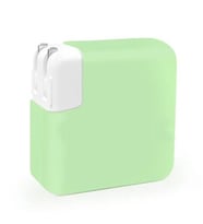 Coverzone Apple ile uyumlu G�� Adapt�r� Silikon K?l?f 85 W, 87 W - ve 96 W USB-C G�� Adapt�r� Silikon K?l?f Koruma Macbook ile uyumlu G�� Adapt�r� Renkli K?l?f (Ye?il, 87W)