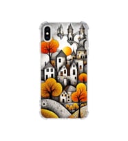 PrintiFy Apple iPhone X ile Uyumlu Düşlerin Dansı Serisi Göçebe Şatolar Tasarımlı Uv Baskılı Köşe Korumalı Antişok Kılıf