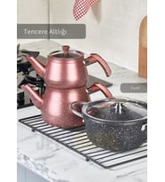Nihale Paslanmaz Tencere Çaydanlık Altlığı Isıya Dayanıklı Siyah 47x24 cm