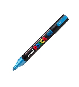 UNİ POSCA SU BAZLI POSTER MARKER 1.8-2.5 METALİK MAVİ PC-5M