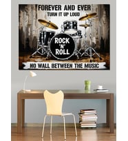 Büyük Davul Seti Enstrüman Dekoratif Kanvas - Mdf Ahşap Tablo
