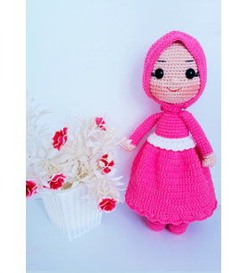 Tesettürlü Bebek Amigurumi Organik Oyuncak