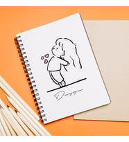Kız Karakter Tasarımlı Defter Kişiye Özel
