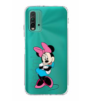 Xiaomi Redmi 9T  Kamera Korumalı Kapak Minnie Mouse Tasarımlı Şeffaf  Kılıf