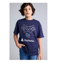 Defacto PlayStation Baskılı Lacivert Erkek Çocuk T-Shirt G9074A8/NV134