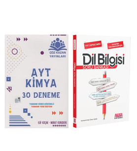Çöz Kazan AYT Kimya Deneme ve AKM Dil Bilgisi Soru Bankası Seti 2 Kitap