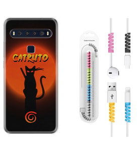 TCL 10L 10 Plus 10SE 20E 20SE 30SE L7 Kılıf Kablo Koruma Spiral Silikon Catrudo 1679