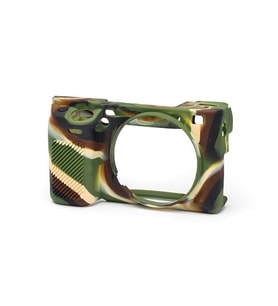 EasyCover Sony A6000/A6100/A6300/A6400 Silikon Kılıf (Kamuflaj) (Yeşil)