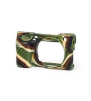 EasyCover Sony A6000/A6100/A6300/A6400 Silikon Kılıf (Kamuflaj) (Yeşil)