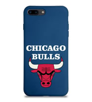 Apple iPhone 7 Plus Uyumlu Lansman Kılıf Chicago Bulls Tasarımlı Altı Kapalı İçi Kadife Kaplı  Kapak (Şeffaf)