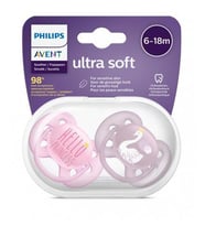 AVENT ULTRA SOFT 6-18 AY 2 Lİ KIZ EMZİK (Çok Renkli)