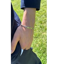 Kişiye Özel Isimli Kararmaz Çelik Bileklik / Söz, Tarih, Harf Baskılı