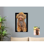 BK Gift Kişiye Özel Tam Boy Köpek Karikatürlü 3D Ahşap Tablo-1