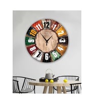 bilge Tasarım Retro Duvar Saati 40 x 40 CM (Karışık)