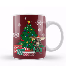 Gremlin Around The Christmas Tree Kupa Bardak Porselen