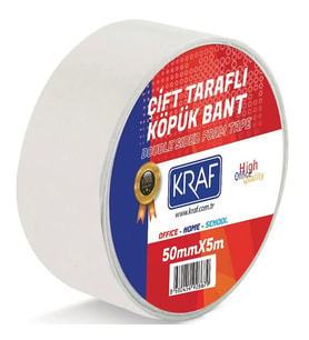 KRAF ÇİFT TARAFLI KÖPÜK BANT 50MMX5M 5050G