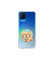 Oppo A54 4G ile Uyumlu Splash Köpek Tasarımlı Şeffaf Silikon Kılıf
