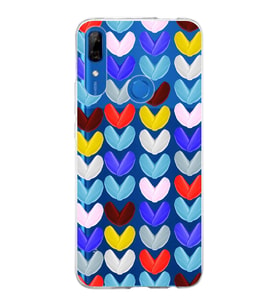 PrintiFy Huawei P Smart Z ile Uyumlu 1mm Slim Fit Water Color 1 Baskılı Şeffaf  Kılıf