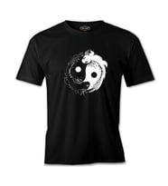 Koi Fishes Making Yin Yang Symbol Siyah Erkek Tshirt