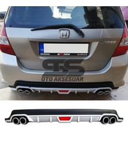 Honda Jazz Difüzör Arka Tampon Eki 4 Egzoz Çıkışlı Gri Tip