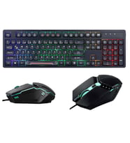 Concord Chocolate Style Işıklı Rgb Gaming Oyuncu Türkçe Klavye Mouse Seti (Siyah)