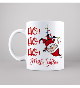 Mutlu Yıllar & Merry Christmas & Yılbaşı & Noel Baba Tasarımlı Kupa