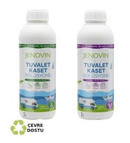 Ölçek Hediyeli - Jenovin Karavan Tekne Yat Tuvalet Wc Kaset Atık kimyasalı Lavanta - Çam Kokulu 1L