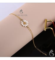 Else Silver İsimli Papatya Gümüş Bileklik (STD)