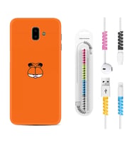 Samsung J6 Plus J7 Prime J7 Pro M20 Kılıf Kablo Koruma Spiral Silikon Garfi 1733