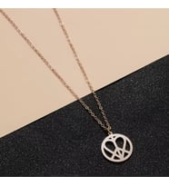 Minimal Barış Sembol Kolye 925K Gümüş (Rose)