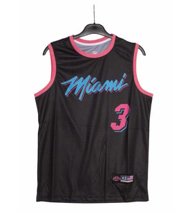 Miami Heat 3 Dwyane Wade Unisex Basketbol Forma (Siyah)