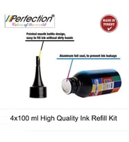 Perfection  Hp 305 Siyah Ve Renkli Kartuş Uyumlu Dolum Seti 4 x 100 ML