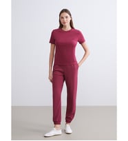 LCW Vision Bordo Beli Lastikli Kadın Jogger Eşofman Altı