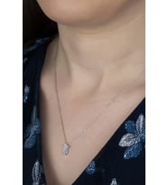 Union Zirconia Kadın Kalp Yıldızı Gümüş Kolye