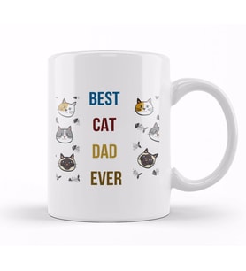 Best Cat Dad Ever 04 Kupa Bardak Porselen