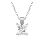 0.70 Karat Tektaş Pırlanta Kolye (Beyaz)