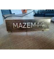 Mazemac Metal Ofis İsimlik (Antrasit)