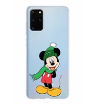 Samsung Galaxy S20 Plus Kapak Mickey Mouse Tasarımlı Şeffaf Silikon Kılıf