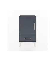 Arges Komodin 2 Raflı Tek Çekmeceli Tek Kapaklı 44x30x80 Antrasit-Antrasit