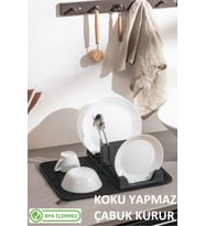 Katlanabilir Süper Emici Kurutma Matı, 3'lü Set, 45x36 cm, Tezgah Üstü