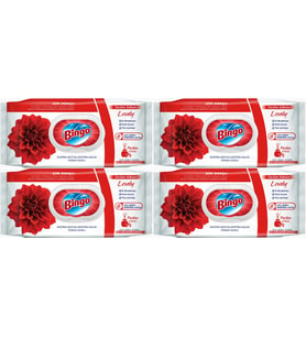 Bingo Clean Yüzey Temizlik Havlusu 96 Yaprak Sevilen Kokular Lovely - Gül (4 Lü Set) 384 Yaprak