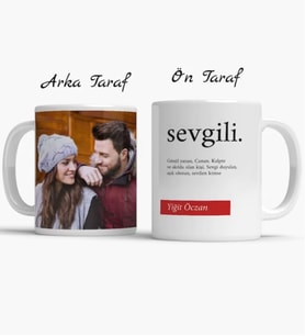 Kişiye Özel Fotoğraflı Sevgili Kupa Bardak