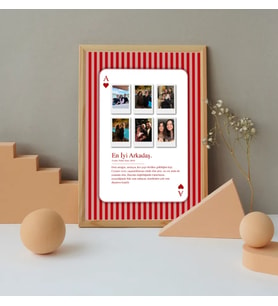 En İyi Arkadaş 6 Fotoğraflı 30 X 40 Çerçeve (Ahşap)
